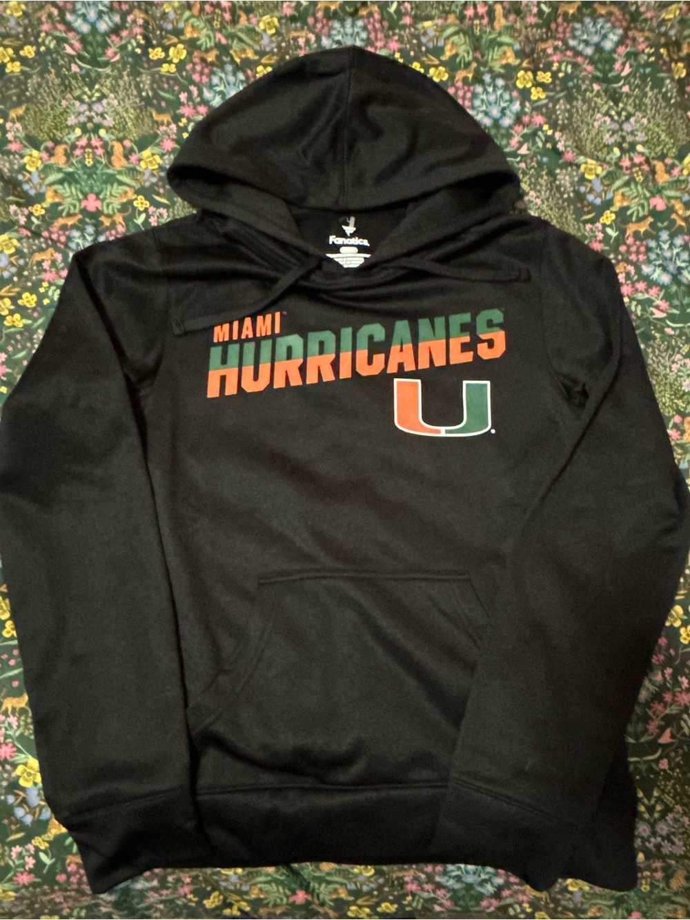 FANATICS Miami Hurricanes UM Sweater Men Pullover Hoodie Sweatshirt. Sz Small